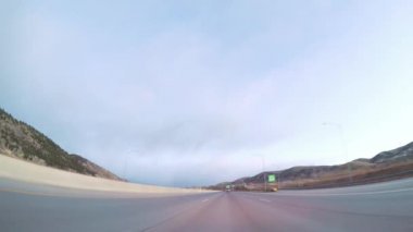 Denver, Colorado, ABD-7 Ocak, 2018-Pov-sürüş Eyaletlerarası Otoban I70 