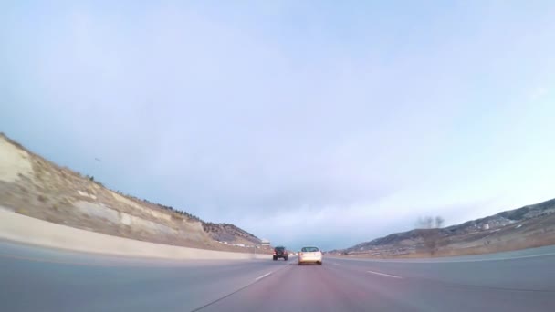 Denver Colorado Usa Januari 2018 Pov Rijden Interstate Highway I70 — Stockvideo
