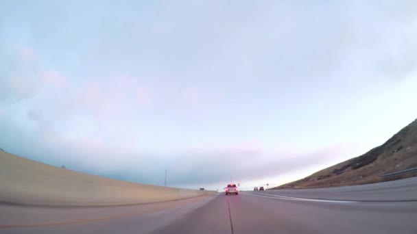 Pov Jazdy Autostradą Stanu 470 Wschodzie Słońca — Wideo stockowe