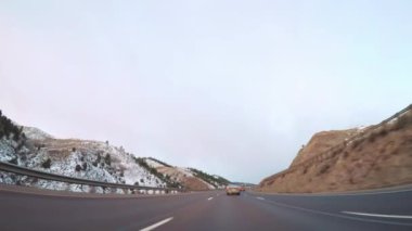 Denver, Colorado, ABD-7 Ocak, 2018-Pov-sürüş Eyaletlerarası Otoban I70 