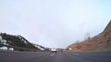 Denver, Colorado, ABD-7 Ocak, 2018-Pov-sürüş Eyaletlerarası Otoban I70 