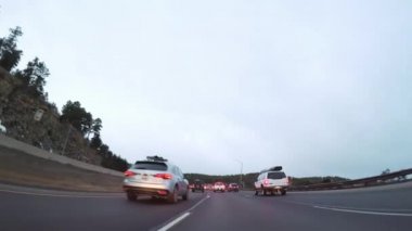 Denver, Colorado, ABD-7 Ocak, 2018-Pov-sürüş Eyaletlerarası Otoban I70 