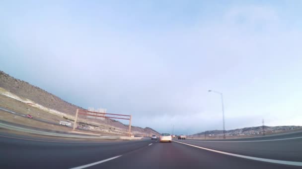 Denver Colorado Eua Janeiro 2018 Pov Driving Interstate Highway I70 — Vídeo de Stock