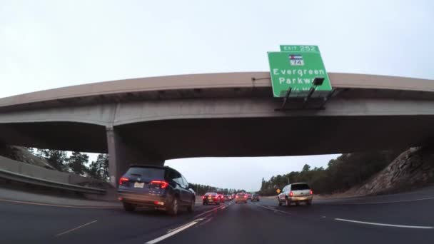 Denver Colorado Usa Februar 2018 Pov Fahren Auf Der Autobahn — Stockvideo