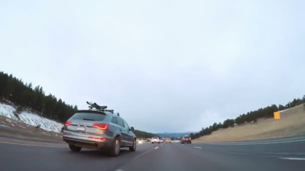 Denver Colorado Usa Januar 2018 Pov Fahren Auf Der Autobahn — Stockvideo