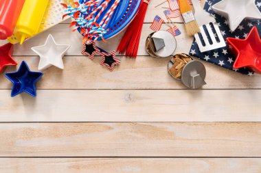 4 Temmuz kopya alanı ile arka plan.