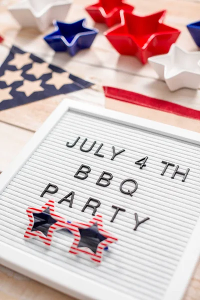 Bbq Part Skylt Vit Memo Board — Stockfoto