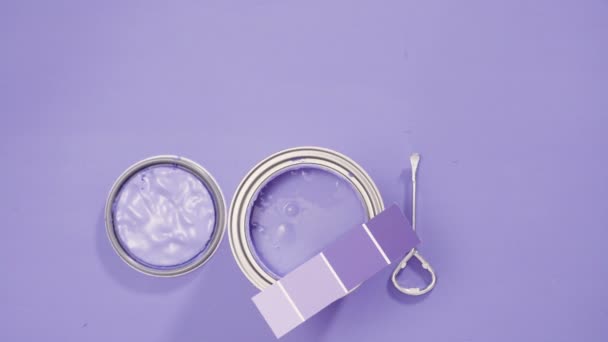 Pintura violeta de cerca — Vídeo de stock