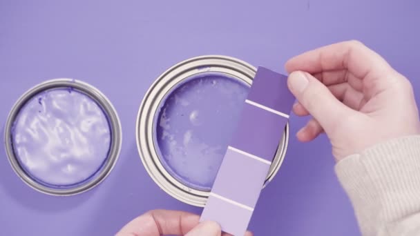 Peinture violette gros plan — Video