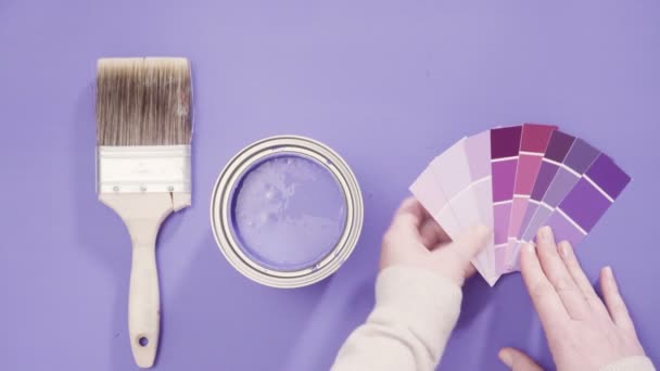 Peinture violette gros plan — Video
