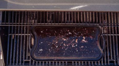 Açık gaz ızgara boş dökme demir zor durumda.