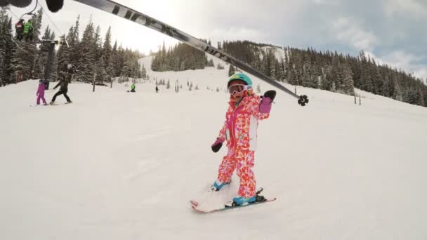 Colorado Usa Prosinec 2017 Pov Úhlu Pohledu Lyžování Colorado Rockies — Stock video