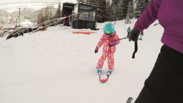 Colorado Usa Diciembre 2017 Punto Vista Pov Esquí Colorado Rockies — Vídeo de stock
