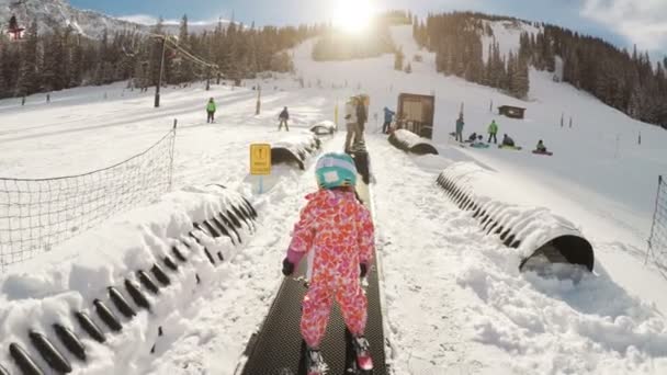 Colorado Usa Dezember 2017 Pov Standpunkt Skifahren Colorado Rockies Der — Stockvideo