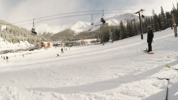 Colorado États Unis Décembre 2017 Point Vue Pov Ski Colorado — Video