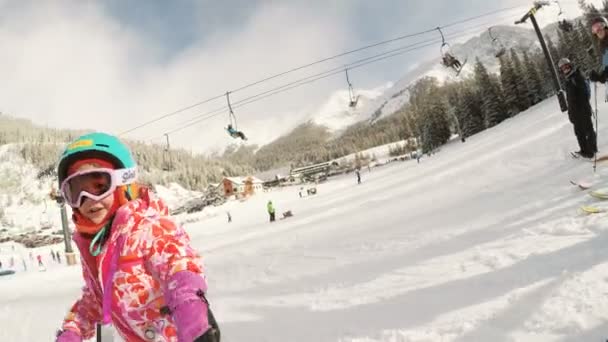 Colorado États Unis Décembre 2017 Point Vue Pov Ski Colorado — Video