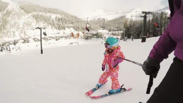 Colorado Usa Dezember 2017 Pov Standpunkt Skifahren Colorado Rockies Der — Stockvideo