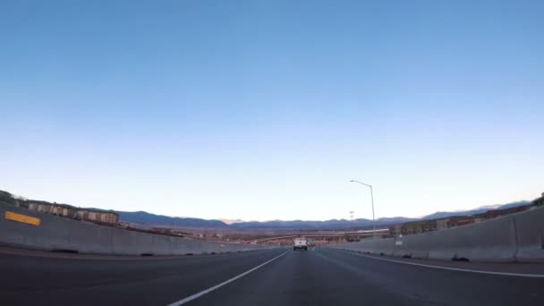 Denver Colorado Estados Unidos Marzo 2018 Pov Conducción Carretera Intestate — Vídeos de Stock