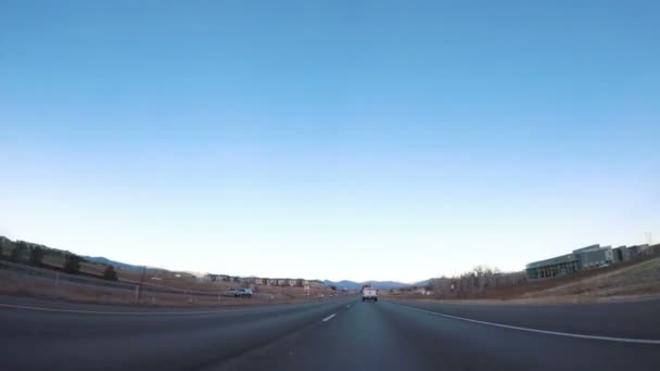 Denver Colorado Estados Unidos Marzo 2018 Pov Conducción Carretera Intestate — Vídeos de Stock