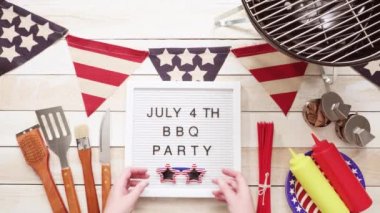 Barbekü partisi tabelada beyaz faturası Yönetim Kurulu.