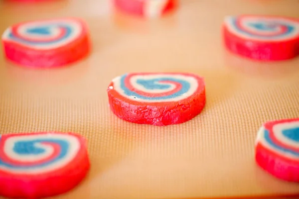 Печенье Красно Белого Синего Сахарного Печенья — стоковое фото
