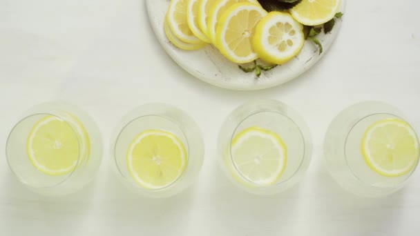 Krok Krokem Takže Limonádu Čerstvých Citronů — Stock video