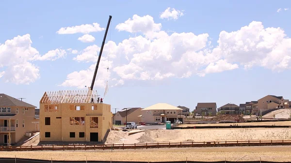 Nova Construção Bairro Suburbano — Fotografia de Stock