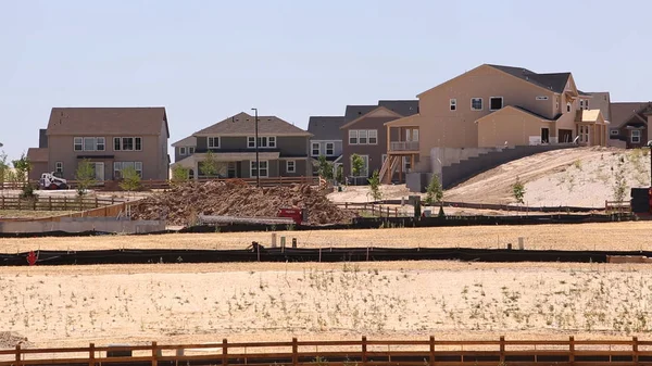 Nova Construção Bairro Suburbano — Fotografia de Stock