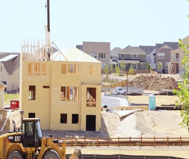Castle Rock Colorado Usa July14 2018 New Construction Suburban Neighborhood — Stock Video