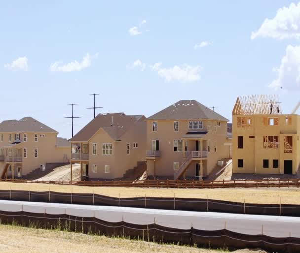 Castle Rock Colorado Usa July14 2014 New Construction Suburban Neighborhood — стоковое видео