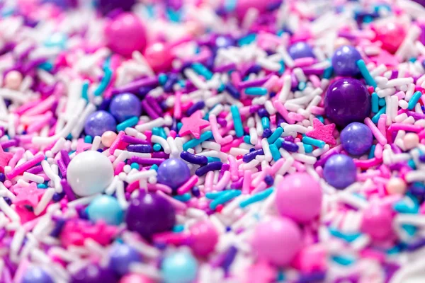 Colorful Purple Sprinkle Blend White Background — Stock Photo, Image