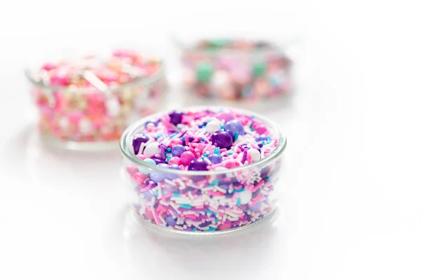Colorful Sprinkle Blend White Background — Stock Photo, Image