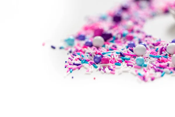 Colorful Purple Sprinkle Blend White Background — Stock Photo, Image