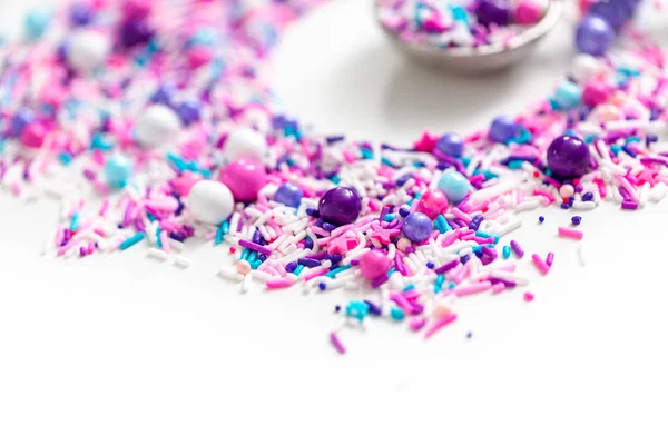 Colorful Purple Sprinkle Blend White Background — Stock Photo, Image