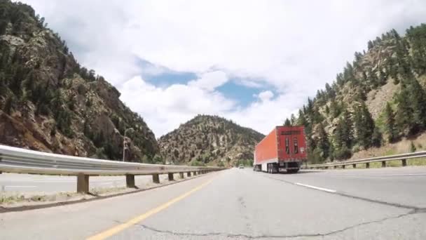 Montanha vista condução — Vídeo de Stock