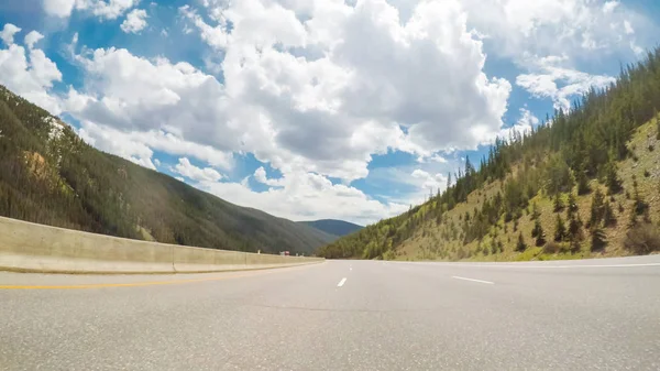 Driving West Mountains Interstate Highway I70 — Stock Photo, Image