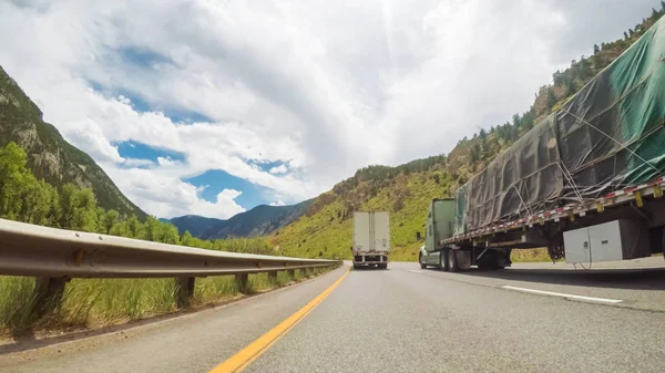 Guidare Verso Ovest Attraverso Montagne Sull Autostrada Interstatale I70 — Foto Stock