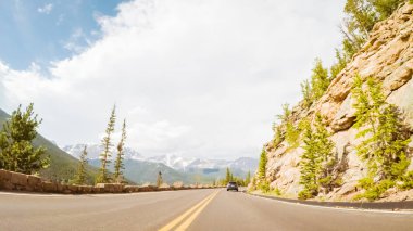 Rocky Dağı Milli Parkı'sezon açılış hafta sonu sevk üstünde iz Ridge yol.