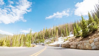 Rocky Dağı Milli Parkı'sezon açılış hafta sonu sevk üstünde iz Ridge yol.