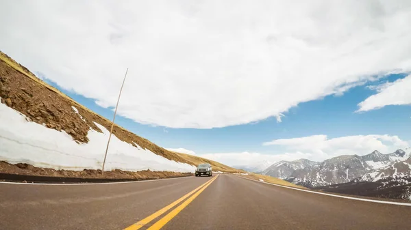 Conduite Sur Trail Ridge Road Week End Ouverture Saison Dans — Photo