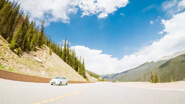 Driving Mountain Highway Berthoud Pass Summer — Stock Photo, Image