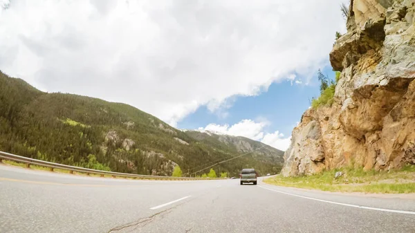 Fahrt Auf Der Autobahn Den Bergen — Stockfoto