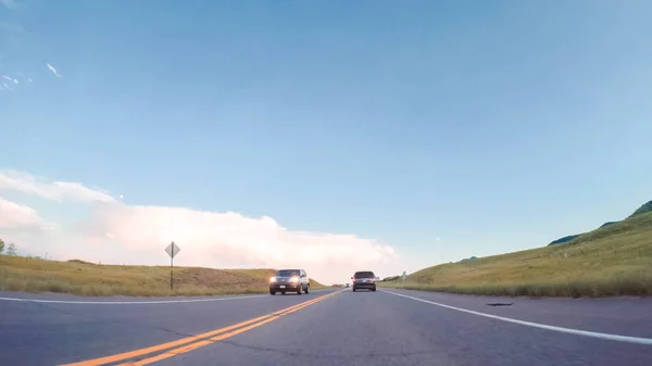 Conducir Por Carretera Pavimentada Zona Boulder — Foto de Stock