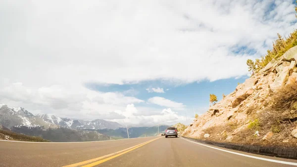 Vezetés Nyomvonal Ridge Road Nyitvatartási Hétvége Szezon Rocky Mountain Nemzeti — Stock Fotó