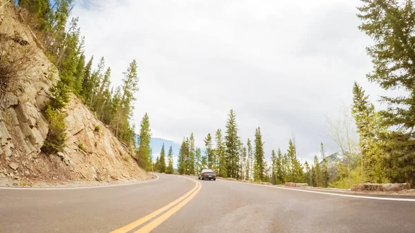 Körning Leden Ridge Road Openning Helgen För Säsongen Rocky Mountain — Stockfoto