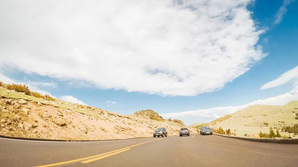 Jazdy Szlak Ridge Road Weekend Otwarcie Sezonu Rocky Mountain National — Zdjęcie stockowe
