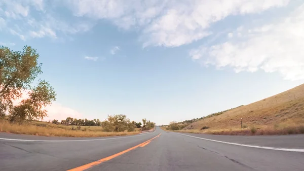 Driving Mountain Road Estes Park Boulder Evening — Stock Photo, Image