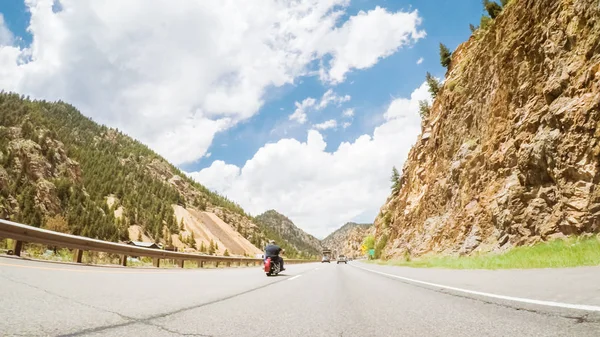 Driving Interstate Highway Mountains — Stock Photo, Image