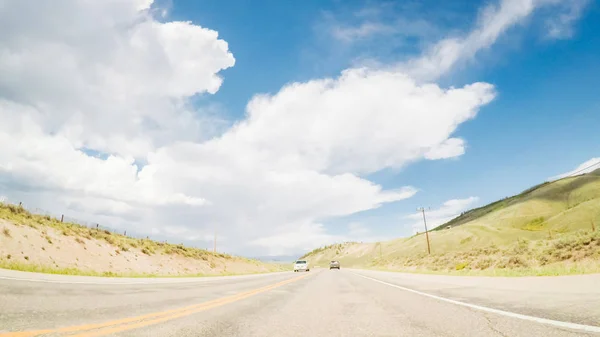 Driving Paved Road Mountains — Stock Photo, Image