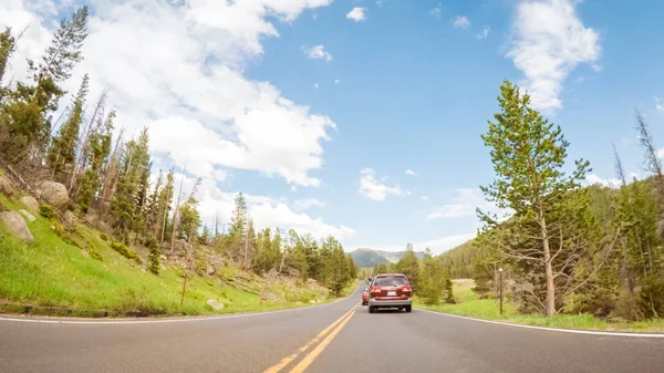 Денвер Колорадо Сша Травень 2018 Водіння Дороги Твердим Покриттям Скелясті — стокове фото